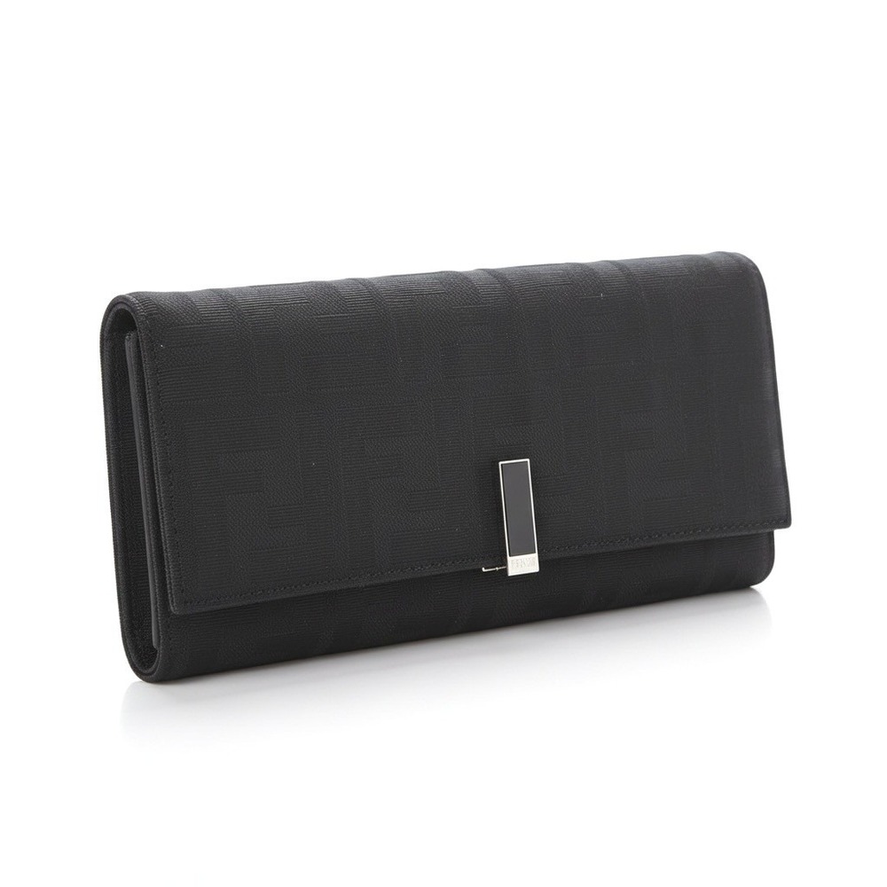 Fendi Black Zucca Canvas Continental Wallet | Box & Dust Bag | Made in Italy - Picture 1 of 9